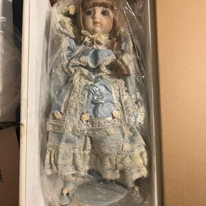 Gorham Porcelain Doll in Blue Dress